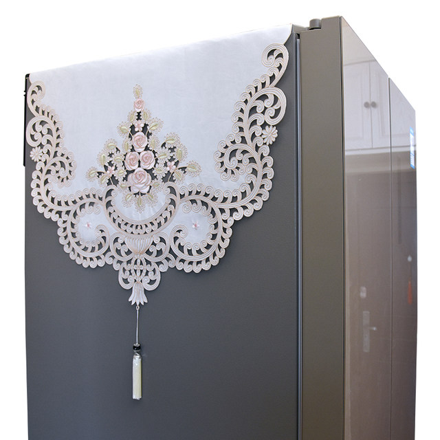 Refrigerator cover Jasmine embroidery workshop refrigerator cover dustproof cover