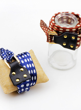 琦诺新款 系绑包包手臂脖子丝巾扣 圆点多色丝巾扣手环 厂家直销