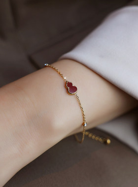 【红色葫芦手链】精致女生饰品