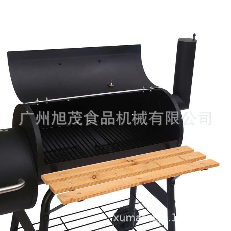 火车炉户外推车烧烤炉炭炉烟熏炉bbq木炭别墅庭院美式烤肉炉 - 图2