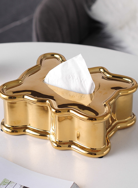 私客陶瓷纸巾盒美式客厅