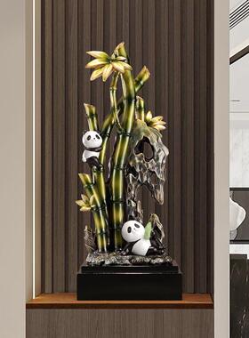 现代简约新中式招财竹子摆件客厅入户玄关办公室装饰乔迁新居礼品