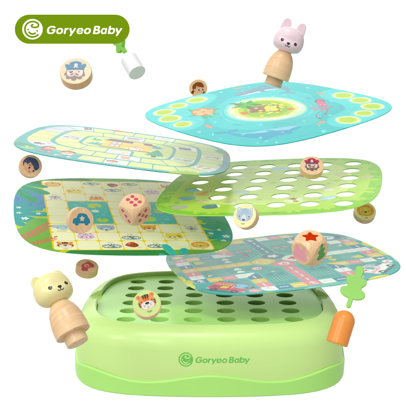 goryeobaby飞行棋桌游益智思维训练玩具斗兽棋儿童学生多功能棋盘_玩具_童车_益智_积木_模型