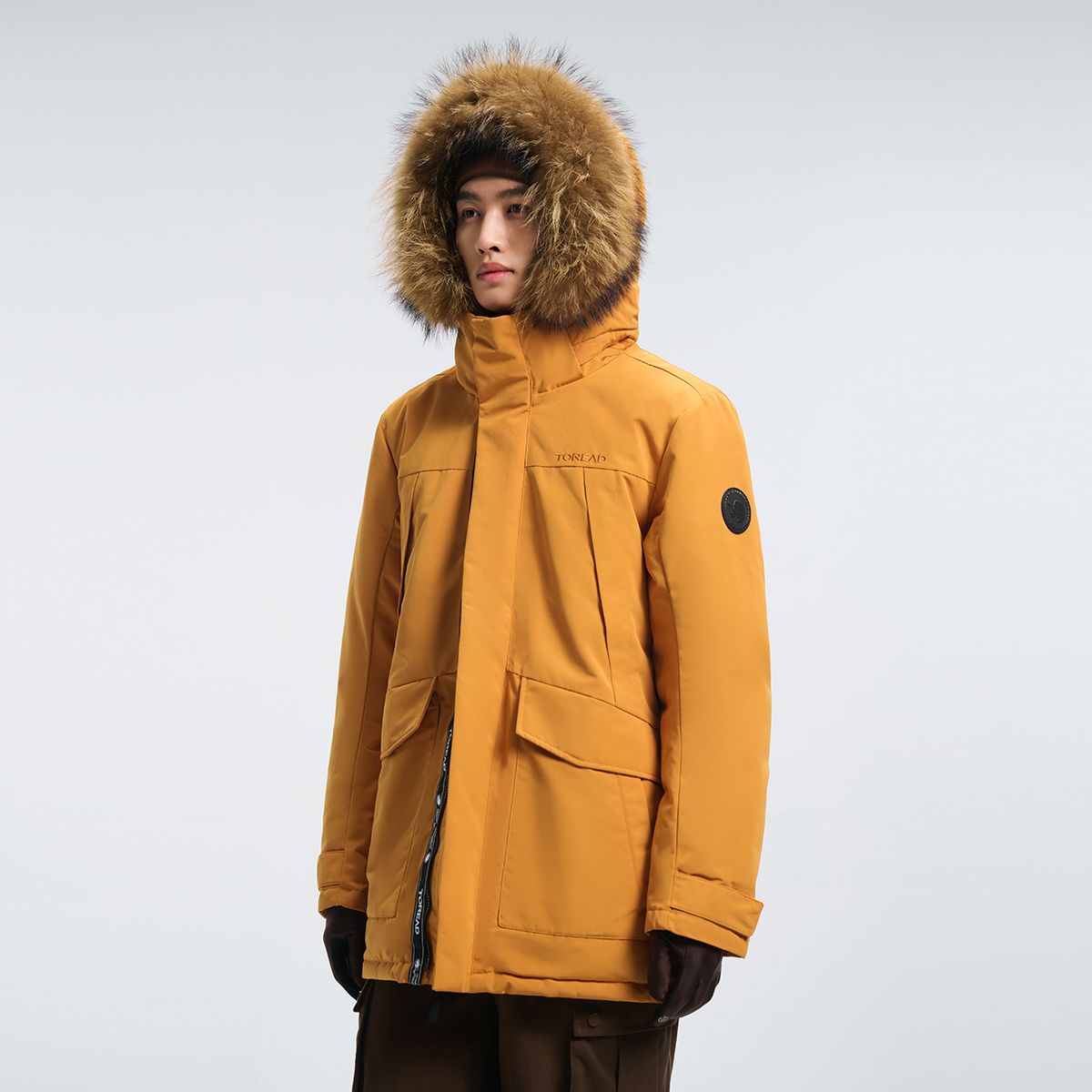 探路者极地鹅绒羽绒服男户外防寒防水秋冬保暖滑雪服外套 - 图1