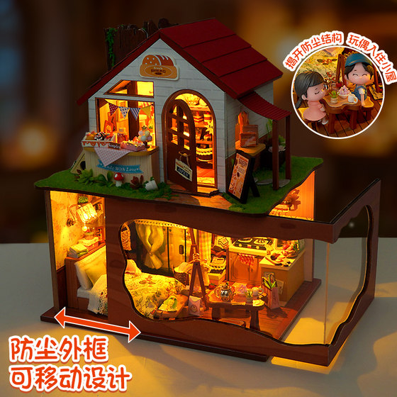 Diy cabin handmade forest baking house loft