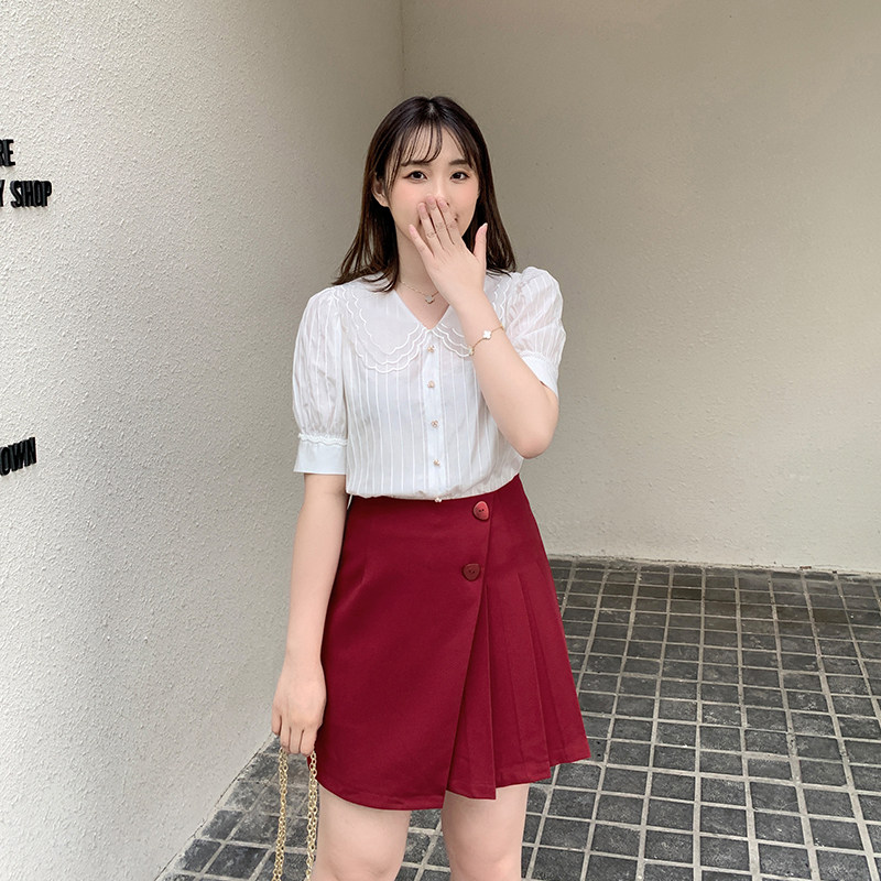 【125斤唐不灵bling】不规则女半身裙 唐不灵Bling微胖定制大码女装