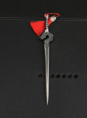 龙泉家用茶锥一体微兵器金属中式玩具摆件复古摆件把玩不锈钢撬茶