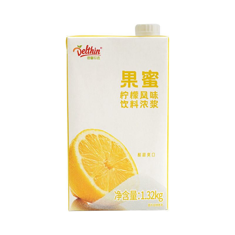 德馨 果蜜柠檬水专用糖浆1.32kg 奶茶店专用饮料浓浆商用浓缩伴侣 - 图3