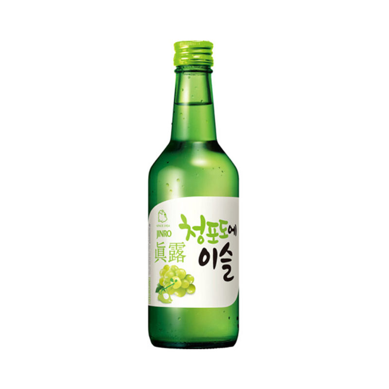 韩国进口真露（JINRO）青葡萄果味烧酒360ml*6瓶组合装 送2个酒杯 - 图1