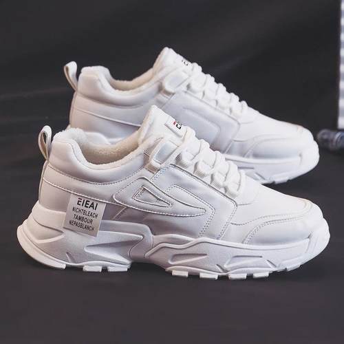 2024夏季新款ins休闲 运动老爹潮鞋韩版潮流男鞋百搭加绒保暖棉鞋 - 图3