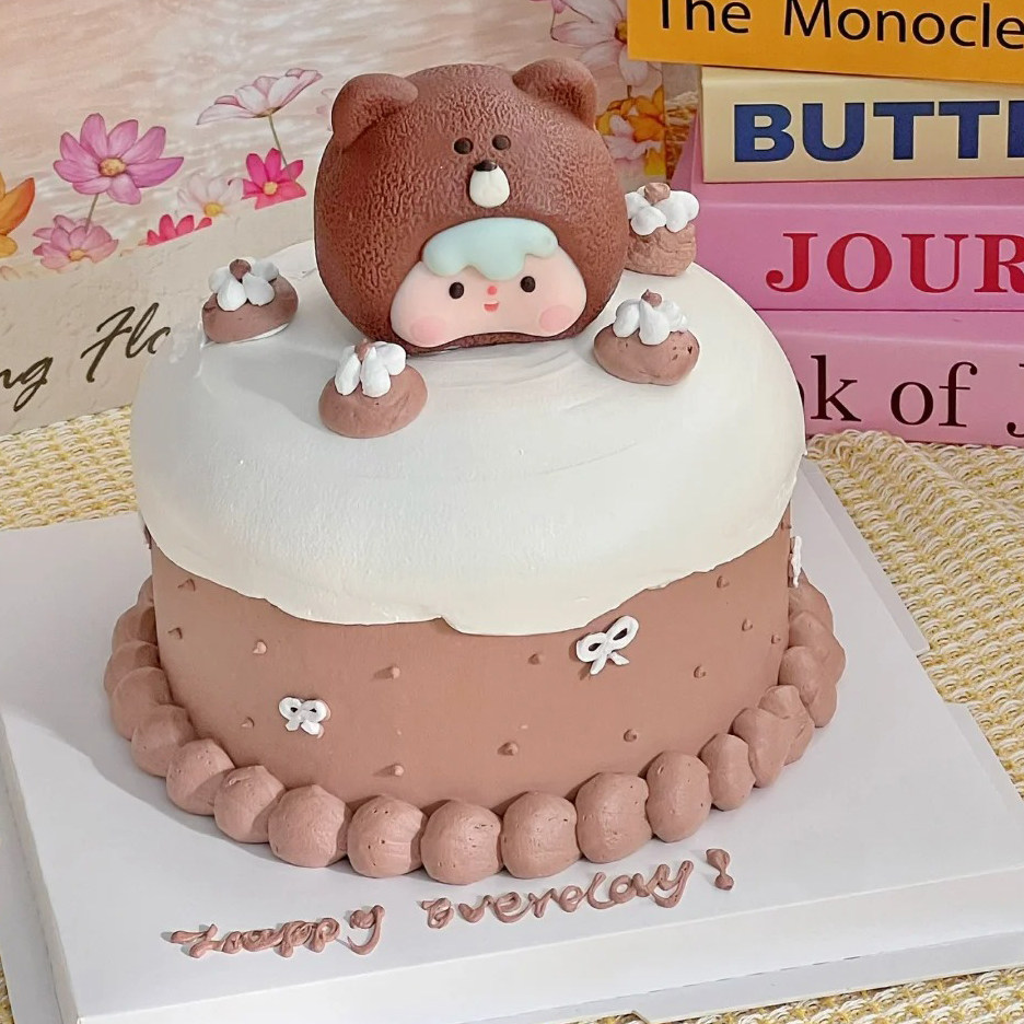 小熊蛋糕装饰巧克力嘟嘟脸网红露比loopy儿童生日甜品烘焙摆配件,淘宝优惠券,粉丝福利购,淘宝优惠卷