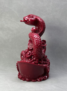 新款紫金砂招财进宝十二生肖灵蛇摆件家居客厅办公装饰直播爆款