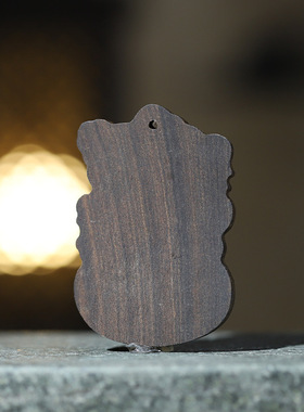 菩萨棋沉香木弥勒牌子吊坠挂件雕刻单面中国风手把件木质文玩脖挂