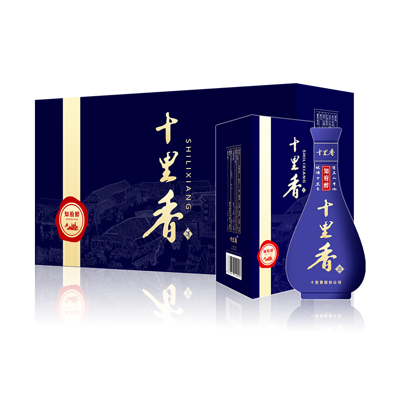 【酒厂直营】十里香酒知府醉39度500ml*4瓶整箱装浓香型纯粮白酒 - 图1