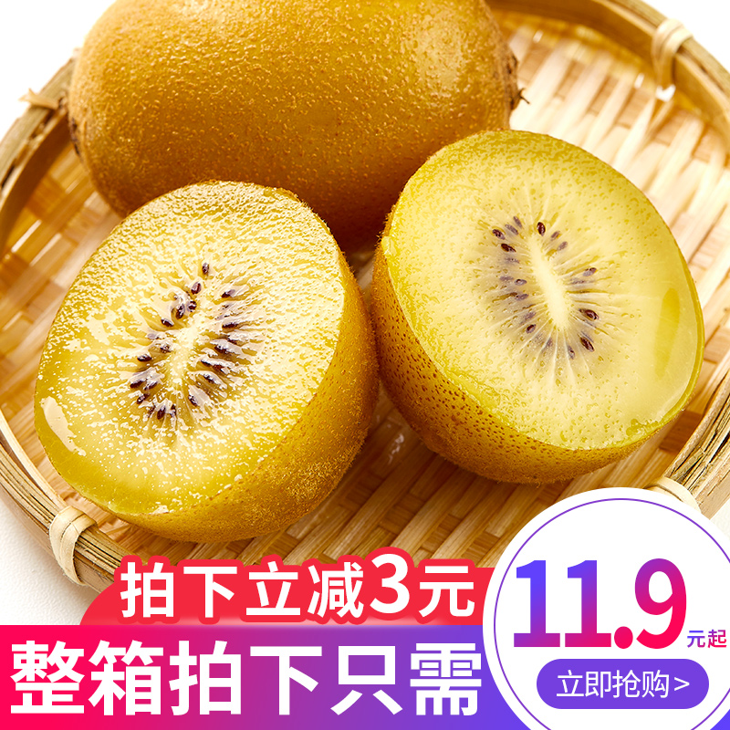 文大爷旗舰店应季奇异果四川黄心猕猴桃时令金果新鲜水果弥猴桃整箱包邮泥猴桃0