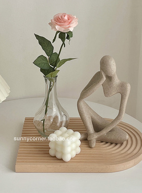 ins小众抽象人物思考者装饰摆件