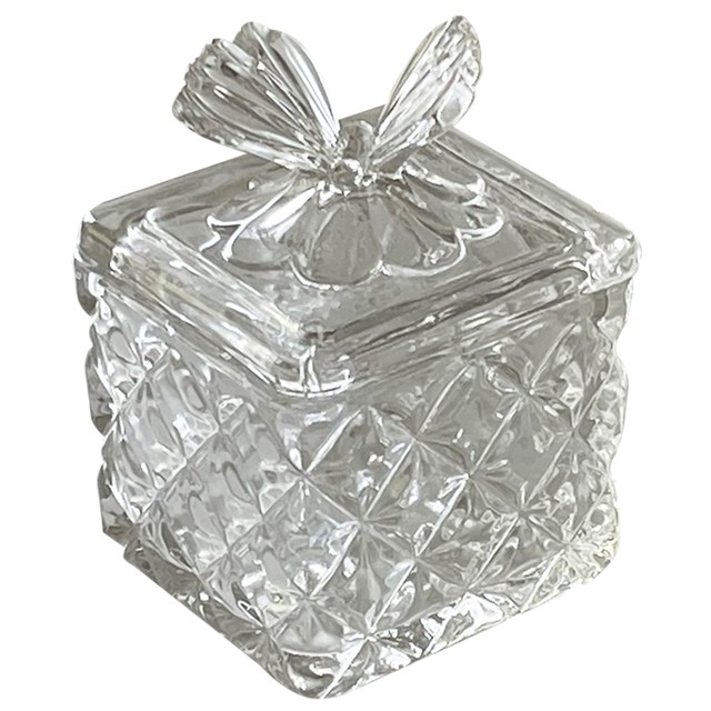 Ins European style butterfly relief glass jewelry storage box