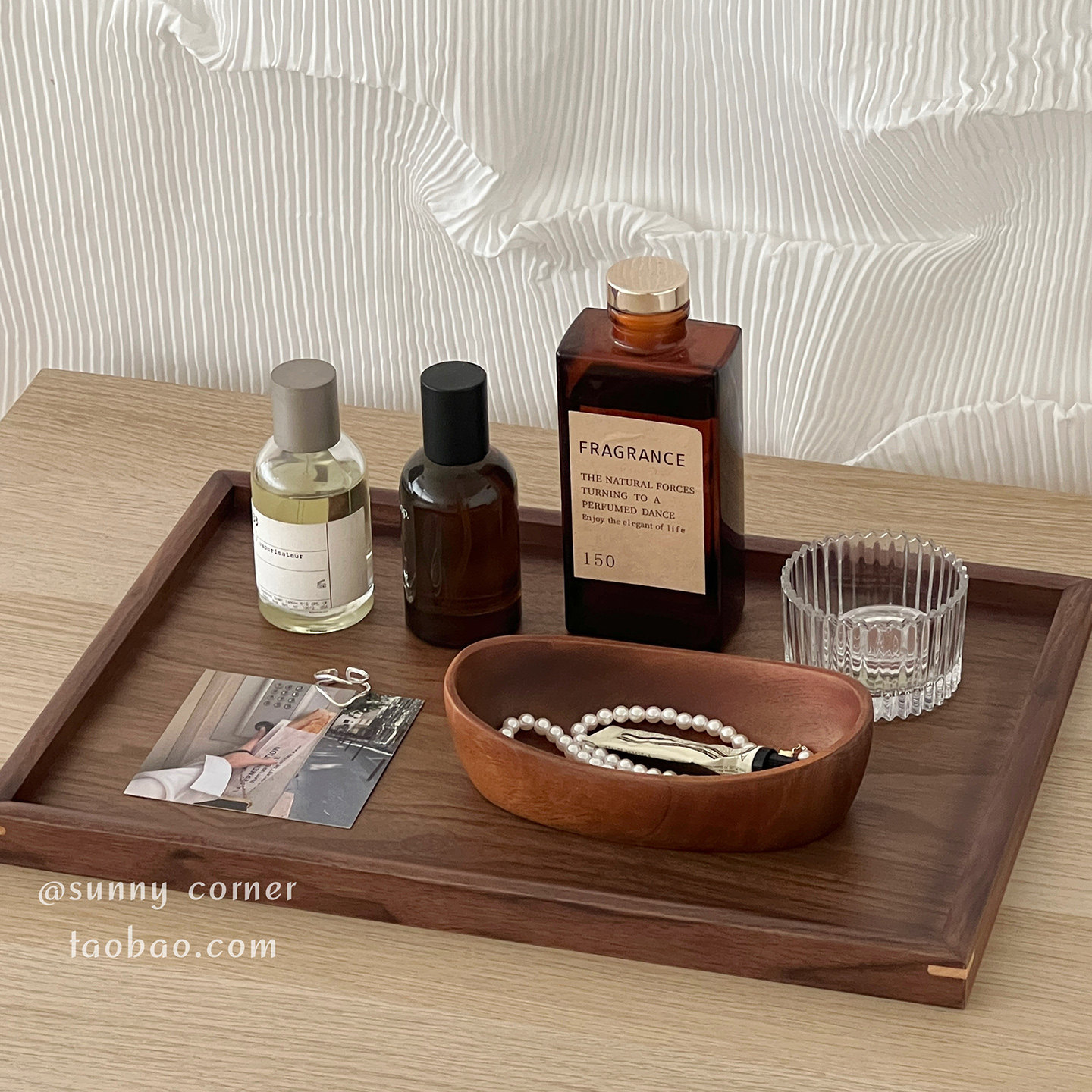 复古胡桃木长方形餐盘实木茶盘ins风桌面置物托盘餐桌杂物收纳盘,淘宝优惠券,粉丝福利购,淘宝优惠卷