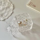 Ins European style butterfly relief glass jewelry storage box