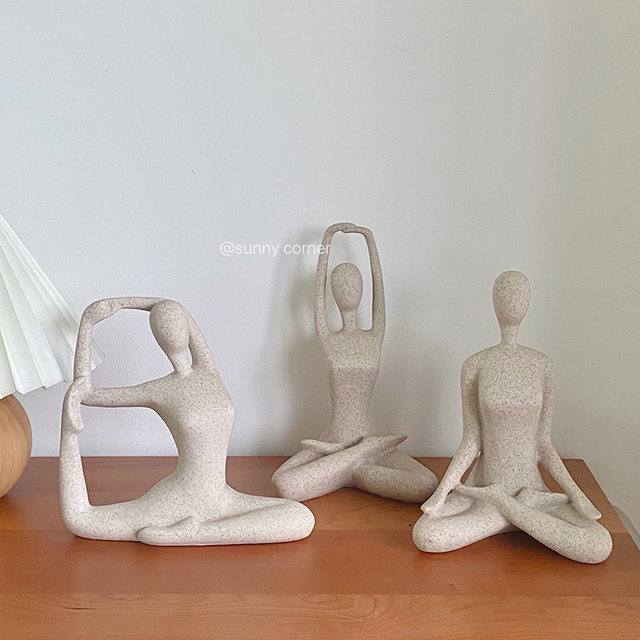 Personalized niche abstract art yoga figure ornaments