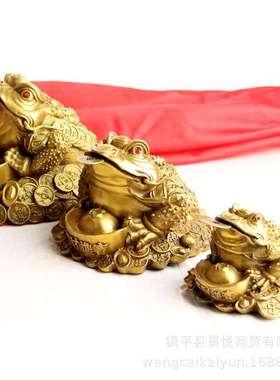 铜金蟾摆件金蝉三足蟾蜍店铺客厅开业礼品家居办公室工艺品