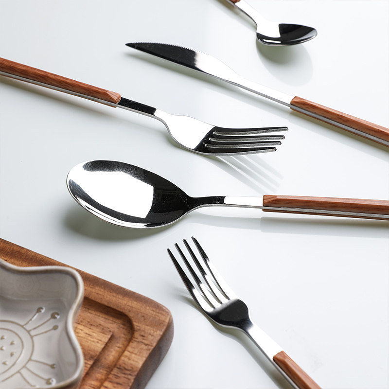 tinyhome304不锈钢牛排餐具刀叉勺ins风西餐具套装全套家用五件套,淘宝优惠券,粉丝福利购,淘宝优惠卷