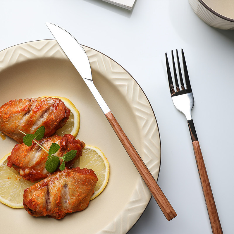 tinyhome304不锈钢牛排餐具刀叉勺ins风西餐具套装全套家用五件套,淘宝优惠券,粉丝福利购,淘宝优惠卷