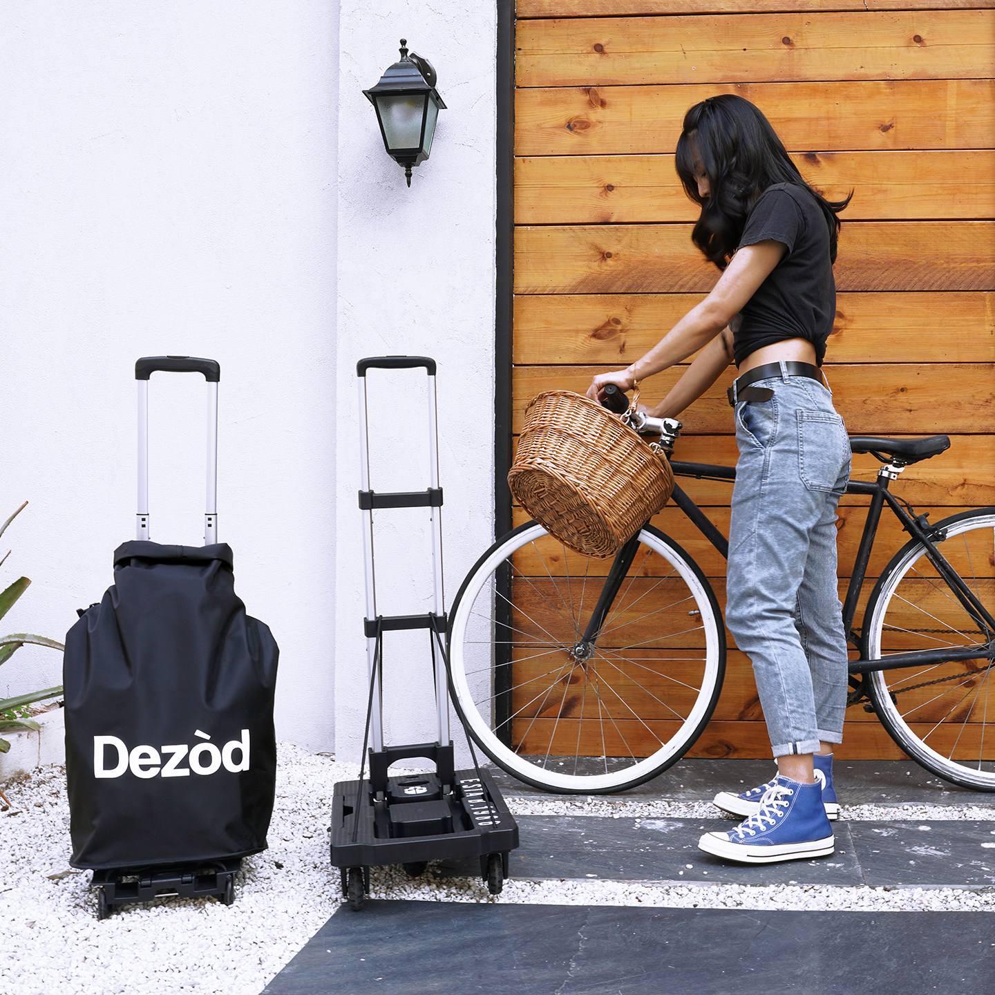 Dezòd便携迷你小推车折叠家用买菜手拉取快递拿包裹自重轻