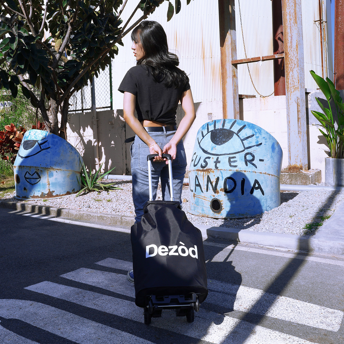 Dezòd便携迷你小推车折叠家用买菜手拉取快递拿包裹自重轻