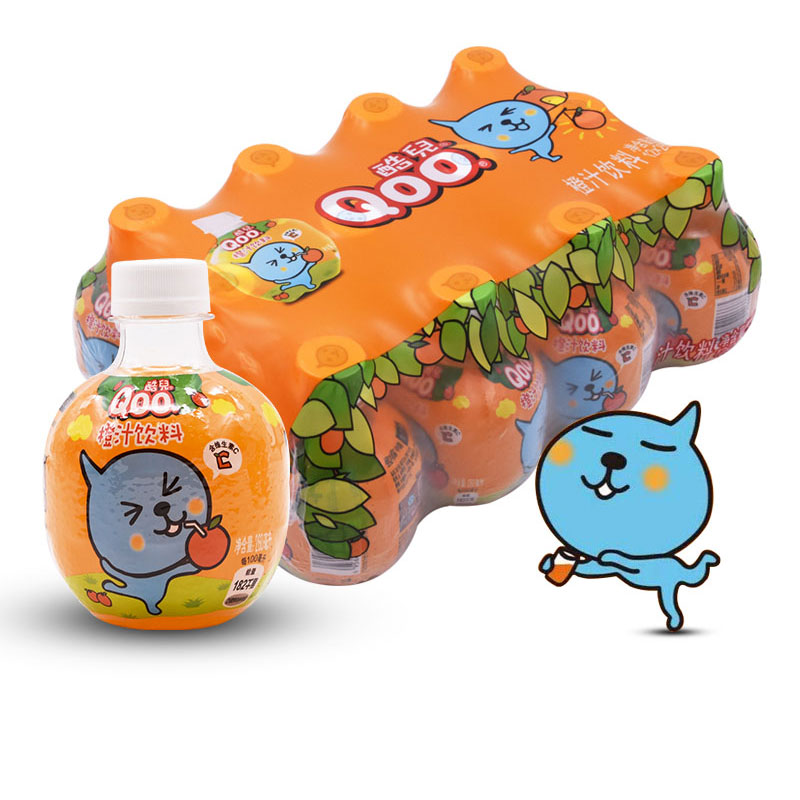 可口可乐美汁源酷儿迷你橙汁儿童饮料260ml6瓶小瓶果汁果味饮料