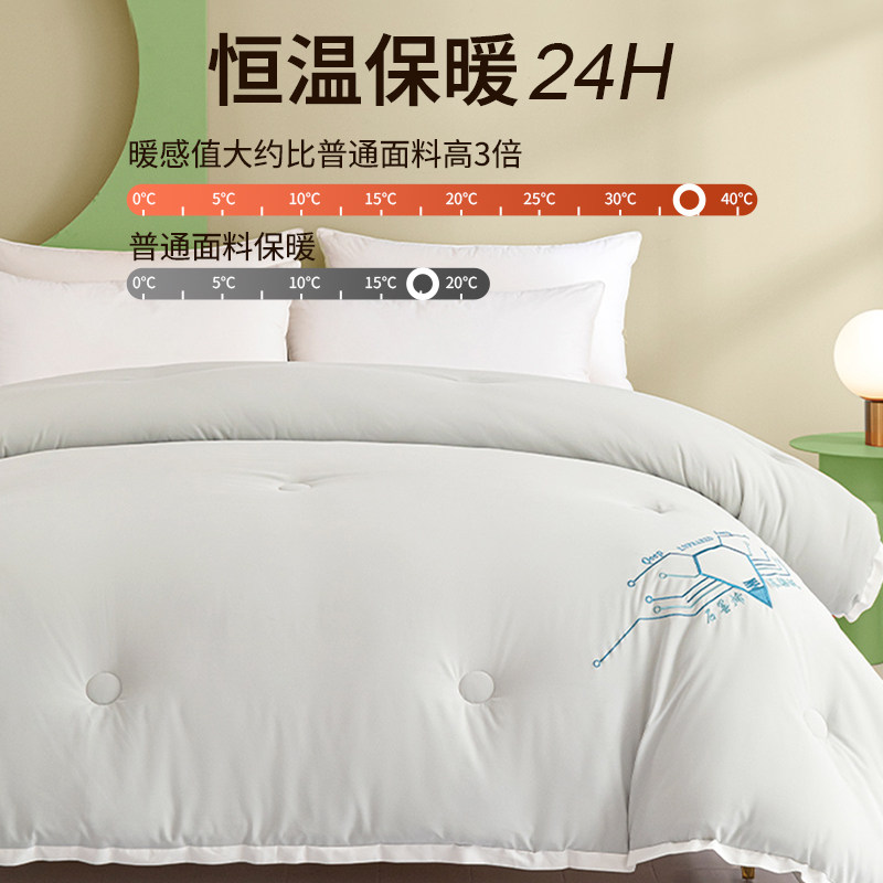 2025新款石墨烯自发热被子冬被棉被被芯加厚保暖单人学生秋冬被褥,淘宝优惠券,粉丝福利购,淘宝优惠卷