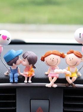 车载饰品摆件情侣车内装饰汽车摆件蛋糕家居办公桌面摆设跨境女