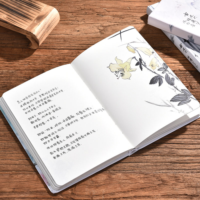 Chinese ancient style notebook coloring pages for students