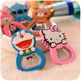 Мультяшный силиконовый розовый магнит на холодильник, открывашка, отвертка