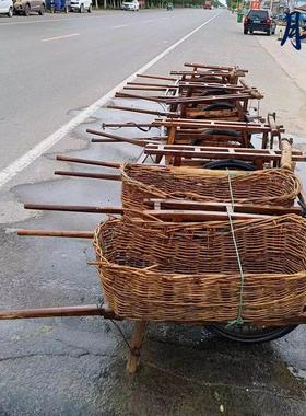 民俗老物件小推车民间旧货手推车独轮手推车农家乐怀旧装饰摆件