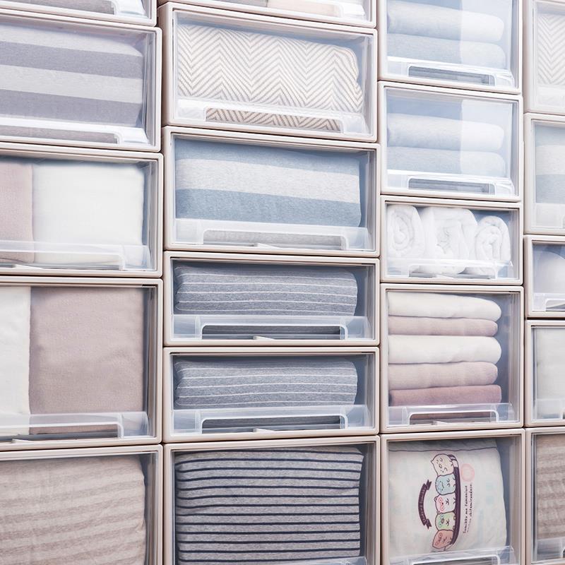 收纳柜抽屉式家用衣柜收纳盒塑料加厚组合式置物柜子储物整理胶柜 - 图0