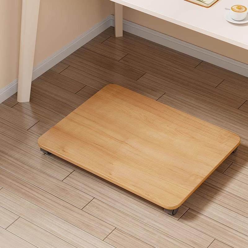 Solid wood household floor-standing movable printer storage rack multi-function main chassis bracket desktop computer main rack