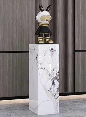 岩板花架摆台立柱雕塑台展台装饰轻奢石墩雕塑艺术大理石摆件底座