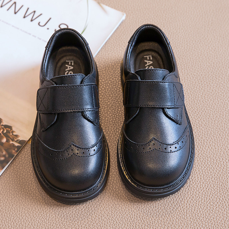 男童皮鞋黑色春秋新款儿童演出学生童鞋真皮软底男孩中大童鞋英伦,淘宝优惠券,粉丝福利购,淘宝优惠卷