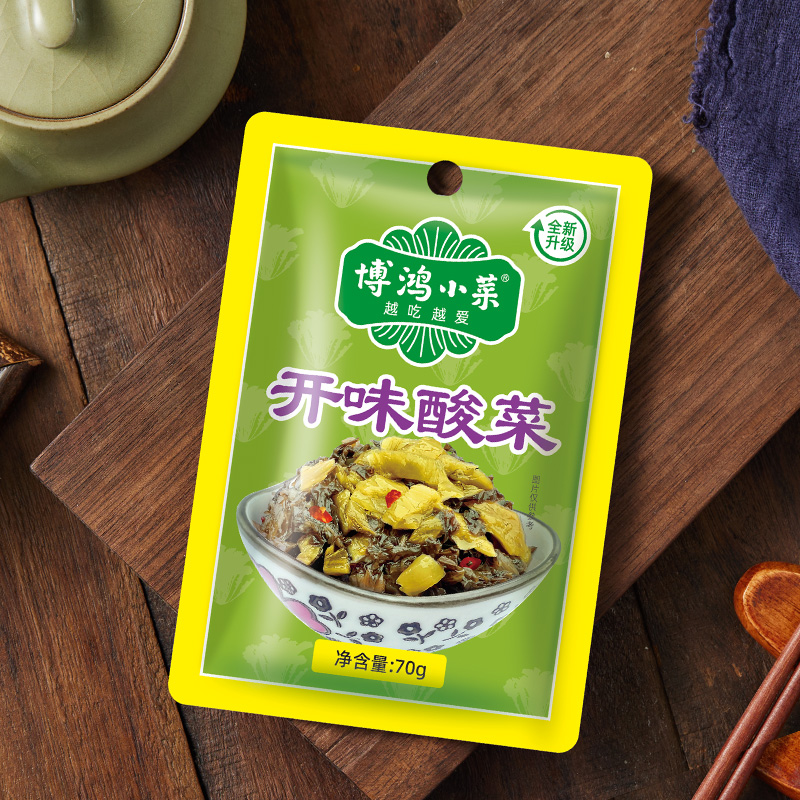 博鸿小菜开味酸菜70g*5包农家风味泡菜下饭菜 - 图2