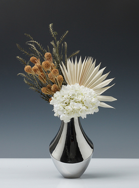 样板房花艺桌花摆件餐厅仿真绿植花高端轻奢客厅茶几上摆放的花束