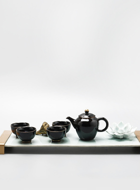 新中式创意托盘组合摆件客厅茶几家居饰品套装搭配样板间配套摆设