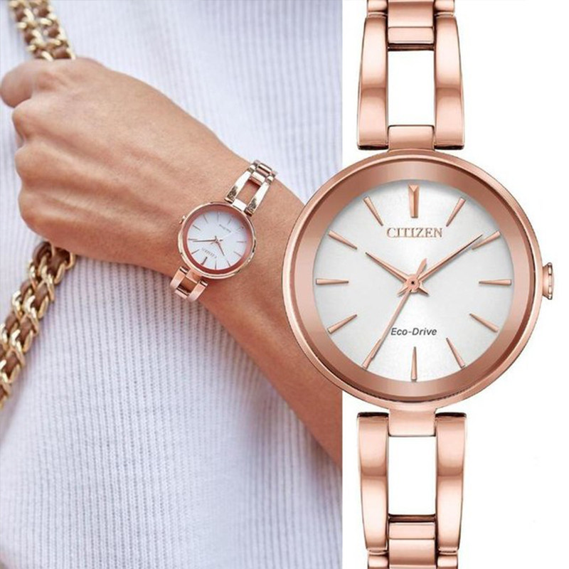 citizen女光动能简约休闲贝母 时友海外日韩腕表