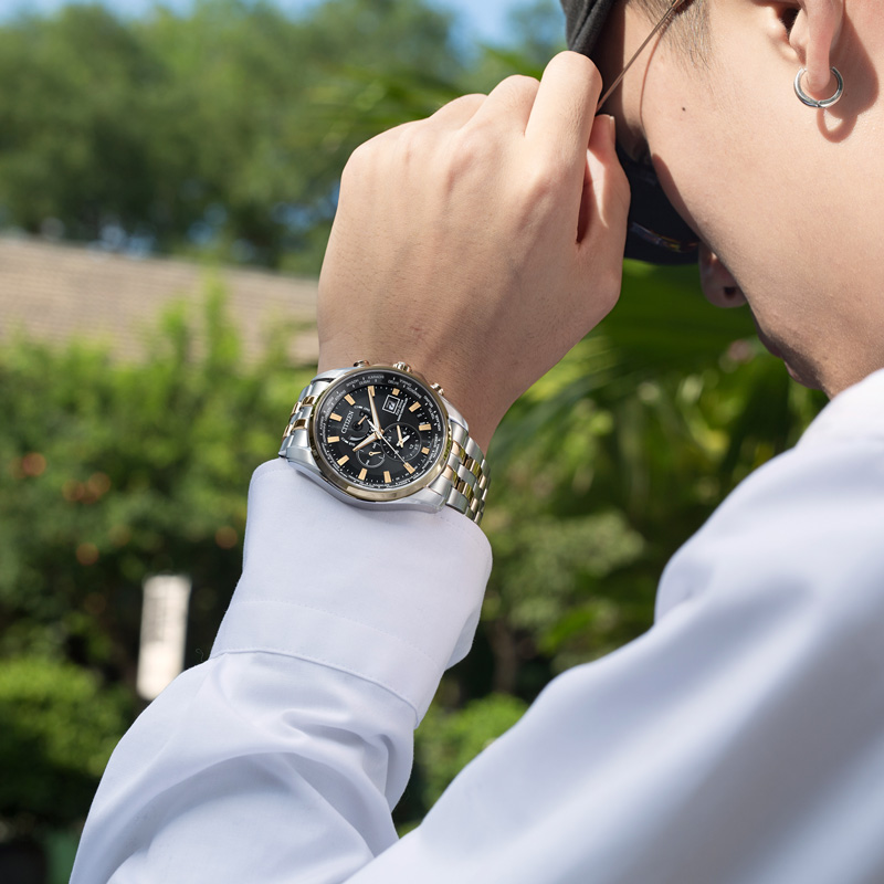 citizen光动能商务多局电波钢带 时友海外日韩腕表