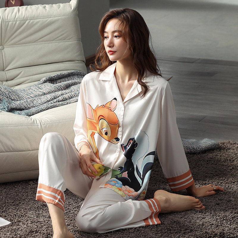 春季冰丝长袖2022年新款卡通睡衣 奥香儿睡衣/家居服套装