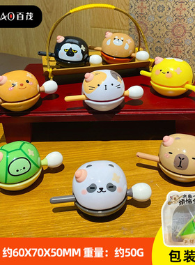 百茂原创解压敲击情绪稳定佛系木鱼敲敲乌龟摆件女办公桌面装饰品