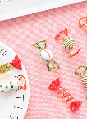 中式彩色糖果摆饰玻璃工艺品小摆件创意家居小摆件桌面装饰品摆件