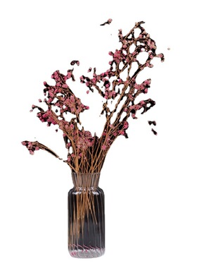 供应干花花瓶ins风 餐桌装饰花器摆件 条纹玻璃花瓶 家居饰品