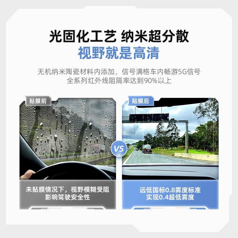 膜小二汽车太阳膜车窗玻璃贴膜高隔热防晒防爆前档风隐私全车膜