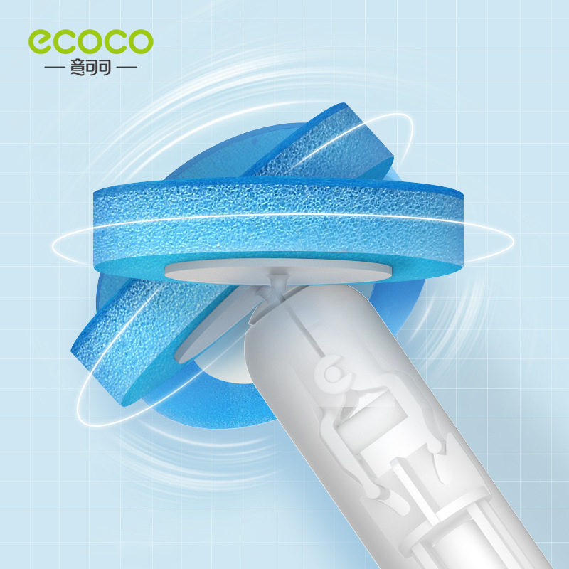 Disposable wall-mounted toilet brush for no-dead-spot cleaning